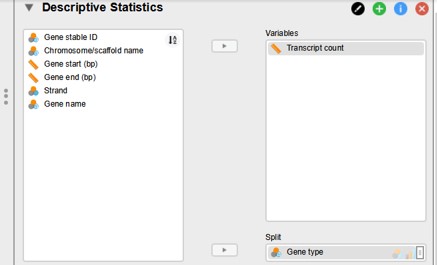 JASP variable selection